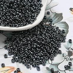 トーホー 8/0ラウンドビーズ  日本製シードビーズ  （81)つのメタリックヘマタイト  3mm  穴：1mm  約222個/10g&nbsp;X-SEED-TR08-0081