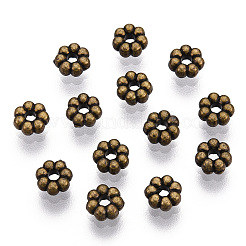 Tibetan Style Alloy Daisy Spacer Beads&nbsp;X-TIBEB-S039-047AB-NR