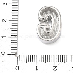 Brass Initial Beads&nbsp;KK-B167-27P-01G