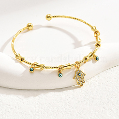 Golden Brass Open Cuff Bangles&nbsp;WP5014-2