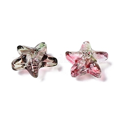 Gradient Color Baking Paint Transparent Glass Beads&nbsp;X-DGLA-N005-09