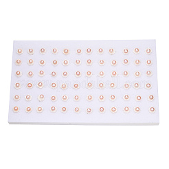 天然パール＆ホワイトシェルフラワースタッドピアス  925つのスターリングシルバーピン付き  貝殻色  10x14.5mm  ピン：0.8mm&nbsp;PEAR-N020-05J