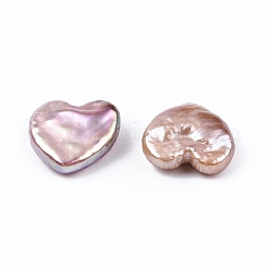 天然バロックケシパールビーズ  淡水パールビーズ  穴がない  ハート  アザミ  11~13x10~11x3.5~5mm&nbsp;PEAR-N020-P23