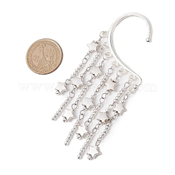 CCB Plastic Star & Alloy Tassel Cuff Earrings for Women&nbsp;EJEW-JE06122