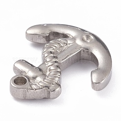 変色しない304ステンレススチールペンダント  アンカー  ステンレス鋼色  20x19x4mm  穴：1.8mm&nbsp;STAS-O140-12P