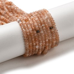 天然マルチムーンストーン ビーズ 連売り  多面カット  ロンデル  3x2mm  穴：0.6mm  約168~193個/連  14.96''~15.35''（38~39センチメートル）&nbsp;G-M426-A02-01