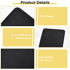 フェルトインサートバッグボトム  クッションパッド  長方形  ブラック  35x18x0.45cm&nbsp;LS-DIY-WH0308-167C-04