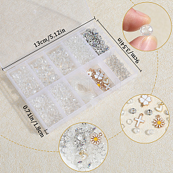DIYガラスビーズと合金エナメルチャームブレスレット作りキット  透明  6x5mm  穴：1mm&nbsp;DIY-SP0001-57C