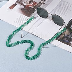 アクリルカーブチェーン眼鏡チェーン  シリコン眼鏡ホルダー付き  眼鏡用ネックストラップ  ミックスカラー  27.56~27.95インチ（70~71cm）&nbsp;AJEW-EH00385