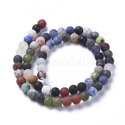 Natural Mixed Gemstone Beads Strands&nbsp;G-F668-09-6mm