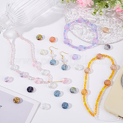112Pcs 14 Styles Electroplated Glass Beads&nbsp;GLAA-GA0002-40
