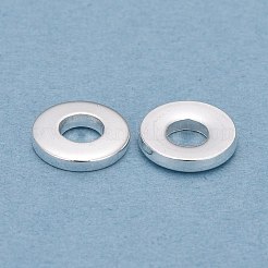 201 ステンレススチールリンクリング  ドーナツ  銀  8x1.5mm  内径：3.2~3.5mm&nbsp;X-STAS-F192-002S-02