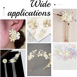 160Pcs 8 Styles ABS Imitation Shell Flowers Beads Caps&nbsp;FIND-CJ0002-26