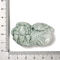 天然方解石彫刻ペンダント  パイ秀  27.5x48x12mm  穴：1.5mm&nbsp;LS-G-K349-03A