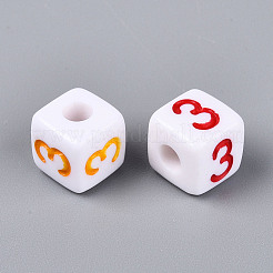 Opaque Acrylic European Large Hole Beads&nbsp;SACR-N020-01A-04