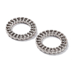 ラックメッキ合金コネクタチャーム  チェーンリングリンク  プラチナ  20x2mm&nbsp;PALLOY-Q458-29P