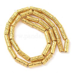 電気めっき合成非磁性ヘマタイト ビーズ 連売り  コラム  黄金メッキ  13x4.5mm  穴：1.2mm  約31個/連  16.54''（42センチメートル）&nbsp;G-U003-17A
