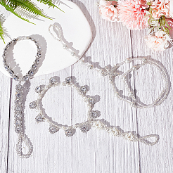 6Pcs 3 Style Clear Resin & ABS Plastic Flower & Starfish Toe Ring Anklets Set&nbsp;AJEW-AN0001-02