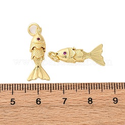 Rack Plating Brass Micro Pave Cubic Zirconia Pendants&nbsp;KK-M309-38A-G