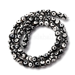 Tibetan Style 3-Eye dZi Beads&nbsp;TDZI-G341-6mm-08
