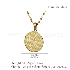 Stainless Steel Sport Ball Pendant Necklaces for Men Women&nbsp;LL7430-4