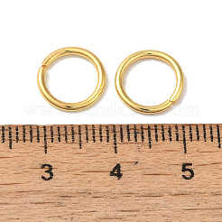 304ステンレススチールオープン丸カン  ラウンド  チェーンメイル織り用  18KGP本金メッキ  10x1.2mm  17ゲージ  内径：7.5mm&nbsp;STAS-K285-02M-G