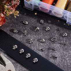 80Pcs Halloween Skull Zinc Alloy Collision Rivets&nbsp;TIBE-PH0002-54