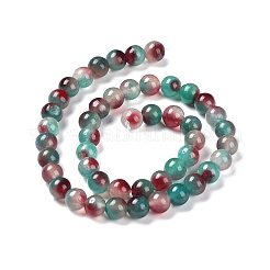 Faceted Rondelle Dyed Natural White Jade Bead Strands&nbsp;G-D073-01D