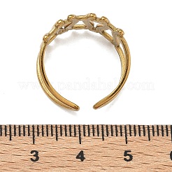 女性用304ステンレススチールカフオープンリング  ゴールドカラー  13mm  内径：18mm&nbsp;RJEW-B162-01G