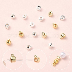 16Pcs 4 Styles Brass Crimp Beads&nbsp;FIND-YW0005-46