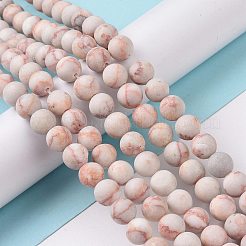 Natural Red Netstone Beads Strands&nbsp;G-Q462-8mm-14