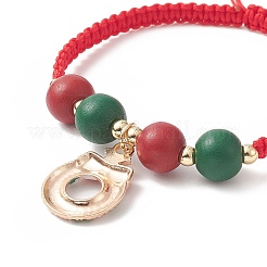 Christmas Themed Alloy Enamel Charm Bracelet&nbsp;BJEW-JB09928