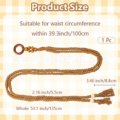 Cotton and Waxed Cord Corset Belts&nbsp;AJEW-WH20070-011B