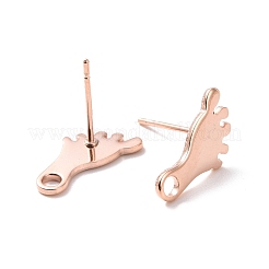 201 Stainless Steel Stud Earring Findings&nbsp;STAS-K241-13RG