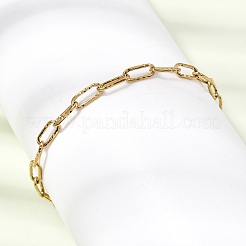 4MM 304 Stainless Steel Textured Paperclip Chain Bracelets for Man and Women&nbsp;SA-CBAB767-13G