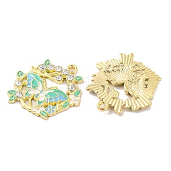 Rack Plating Alloy Enamel Pendants&nbsp;FIND-M020-03D-G