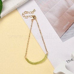 May Birthstone Natural Peridot Beaded Bracelets&nbsp;BJEW-JB06092-05