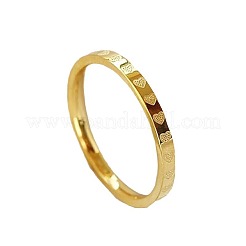 女性用テクスチャ加工304ステンレススチール製指輪  ハート柄  ゴールドカラー  usサイズ8（18.1mm）&nbsp;FS-WG1C589-01