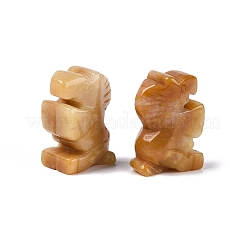 Natural Topaz Jade Horse Figurine&nbsp;DJEW-N005-01E