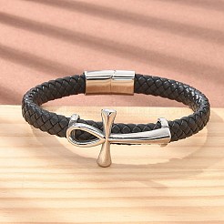 Braided Microfiber Leather Cord Bracelets&nbsp;BJEW-Q010-05A