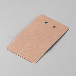 クラフト紙キーホルダーディスプレイカード100枚  長方形  淡い茶色  12x7x0.04cm&nbsp;CDIS-WH0001-05A