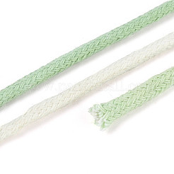 セグメント染色ポリコットンマクラメコード  装飾的な糸のスレッド  DIYの工芸品について  ギフトラッピングとジュエリー作り  ダークシーグリーン  3~4x2~3mm  約21.87ヤード（20m）/ロール&nbsp;OCOR-T017-03H