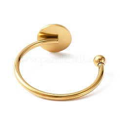 10Pcs 304 Stainless Steel Open Cuff Rings Findings&nbsp;DIY-WH0410-55G