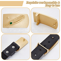真鍮製スムースバックル1個  ベルトファスナー  ゴールドカラー  85x46x16mm  穴：39x7.5mm&nbsp;AJEW-GA0008-02B