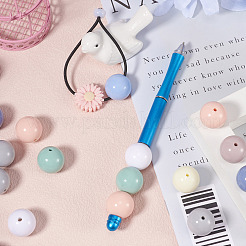 100Pcs 10 Colors Opaque Acrylic Beads&nbsp;MACR-BT0001-06
