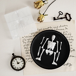 Skeleton Head and Body Skeleton Frame Silicone Mold for Halloween Series of Yu Meiren DIY Drop Glue Plaster Ornaments Grinding&nbsp;PW-WGBCD4B-01