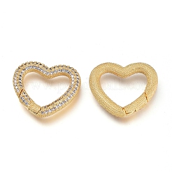 Brass Micro Pave Cubic Zirconia Spring Gate Rings&nbsp;KK-M206-05G-02