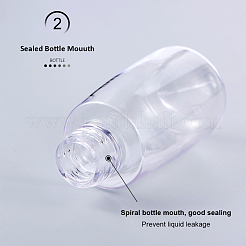 60ml透明petgプラスチックスプレーボトルセット  ミストポンプ噴霧器と蓋付き  ミックスカラー  11.4x4.1cm  容量：60ミリリットル  5個/セット&nbsp;MRMJ-BC0001-76