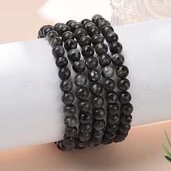 Natural Larvikite Bead Stretch Bracelets&nbsp;BJEW-K212-A-046