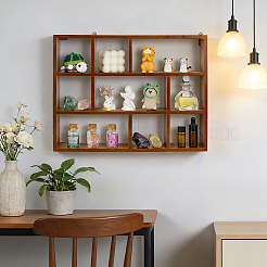 Wooden Multi-Compartment Storage Shelf&nbsp;AJEW-WH0410-364